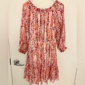 Anne Klein Floral Long Sleeve Dress